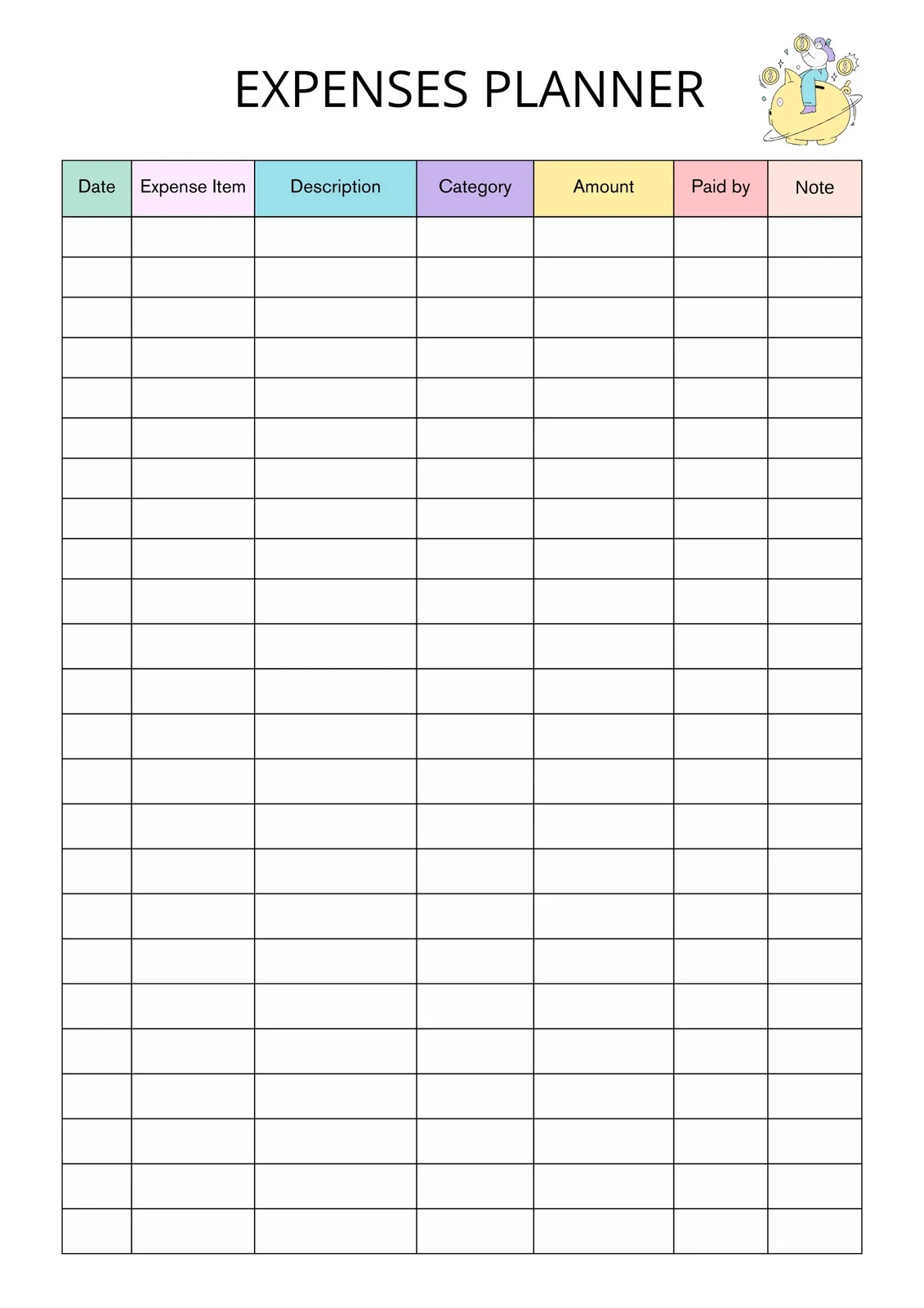 Expense Log by Category